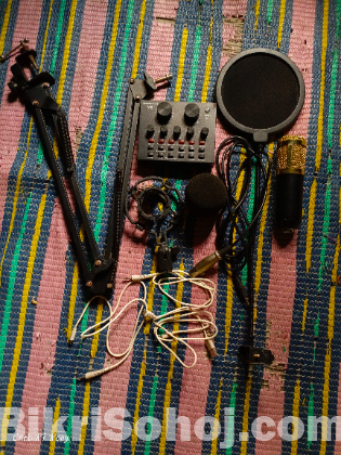 Bm800 microphone with v8 sound card
